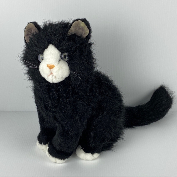 Ty Classics Collection Beanie Shadow the Black and White Cat 11" Plush Kitty - Picture 1 of 12